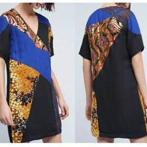 NWT Anthropologie HD in Paris Camilla Patchwork Dress Size 12